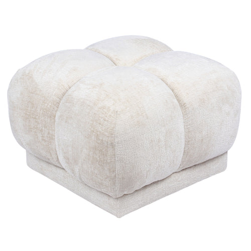 DÉJA Living Poef Timéo - Beige - Stof - 64x64x41cm - vtwonen shop