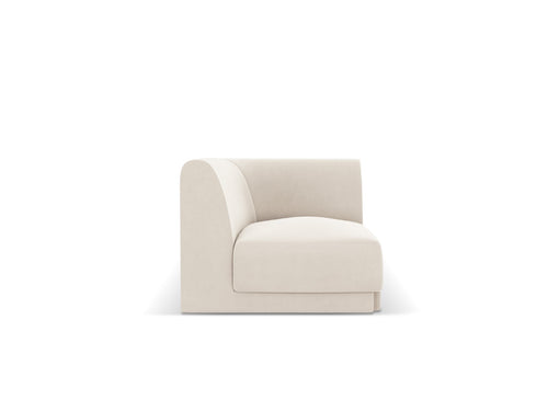 Micadoni Hoekmodule Miley flueel lichtbeige - 90x90x70cm