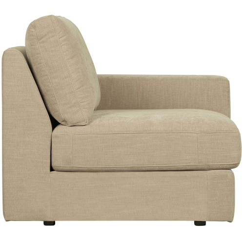 vtwonen 1-zits bank element met arm rechts Family - Polyester - Zand - 85x115x98