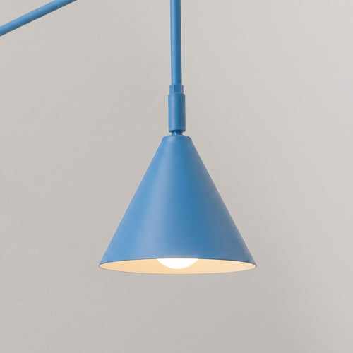 Sollux Lighting Wandlamp NOX 1 lichtblauw met schakelaar - 14x61x30cm