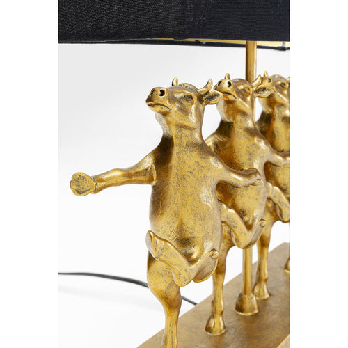 Kare Design tafellamp - koeien cancan - goud - vtwonen shop