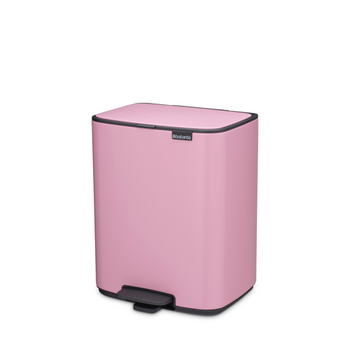 Brabantia Bo Pedaalemmer, 12 liter, stil sluitend, kunststof binnenemmer - Lilac Pink