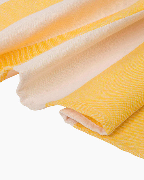 noo.ma Su Beach Towel - 100% katoen, geel & beige, 160 x 100 cm
