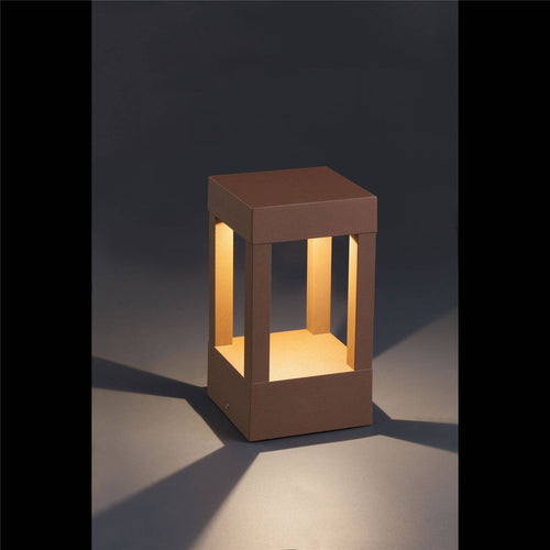 Faro Agra - LED Buitenlamp Sokkel Roestbruin IP54