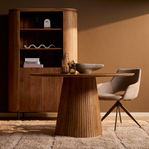 StarFurn Eettafel Solana - Rond Naturel Hout - 150x150x76cm