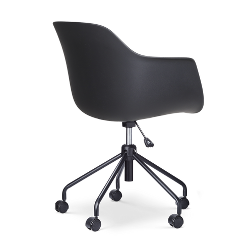 Nolon Nout-Liz Bureaustoel Zwart - Terracotta Kussen - Zwart Onderstel