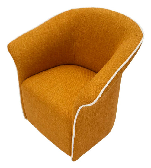 Mauro Ferretti draaistoel - 83,5x66x80 cm - mosterdgeel