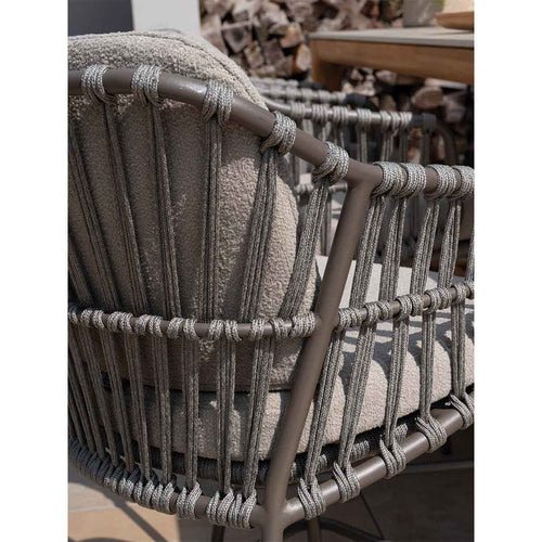 4 Seasons loungeset Capalbio bruin - bijzettafel lucas Ø50 cm 3-delig - vtwonen shop