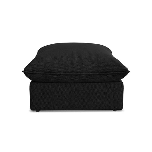 LaMiaSofa Poef Ravenna - bouclé - zwart - 75x75x45