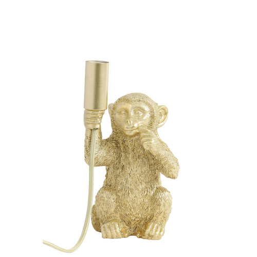 Light & Living tafellamp Monkey - goud - 13x12.5x23.5cm - vtwonen shop