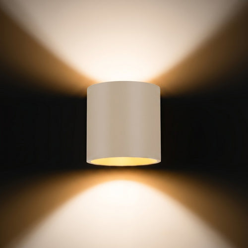 Sollux Lighting Wandlamp ORBIS 1 beige - 10x12x10cm