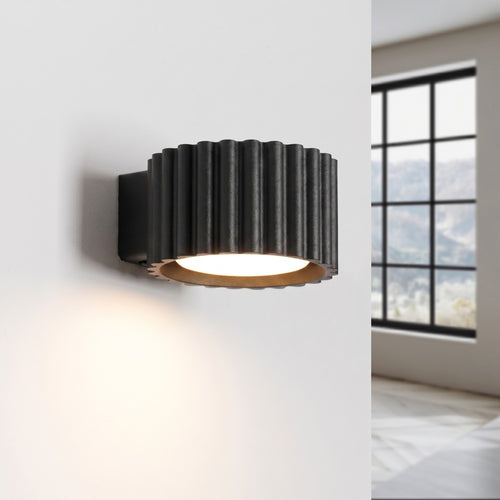 Sollux Lighting Wandlamp AURA zwart Gx53 - 10x12x6cm