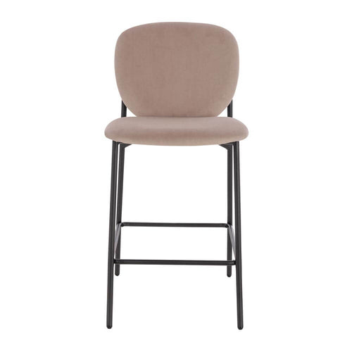 HOME DELUXE CELDA barkrukken fluweel - set van 2 lichtbruin | barstoelen, - vtwonen shop