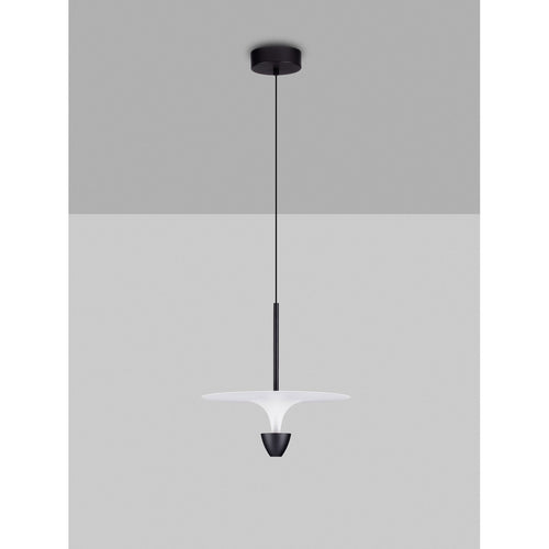 Nova Luce TOPIO Hanglamp van 34 cm, zandkleurig zwart, witte LED, 11W, 908lm, 3000K