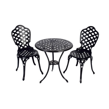 Lesli Living bistroset Leeds - grijs - Ø60x66cm