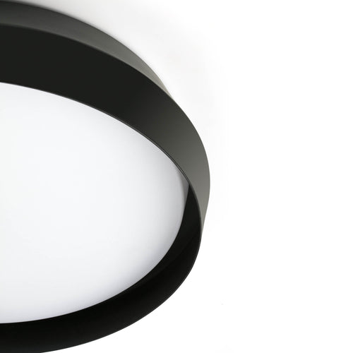 Faro Shoku 350 Zwart, zwarte wand-/plafondlamp 24W 2700K