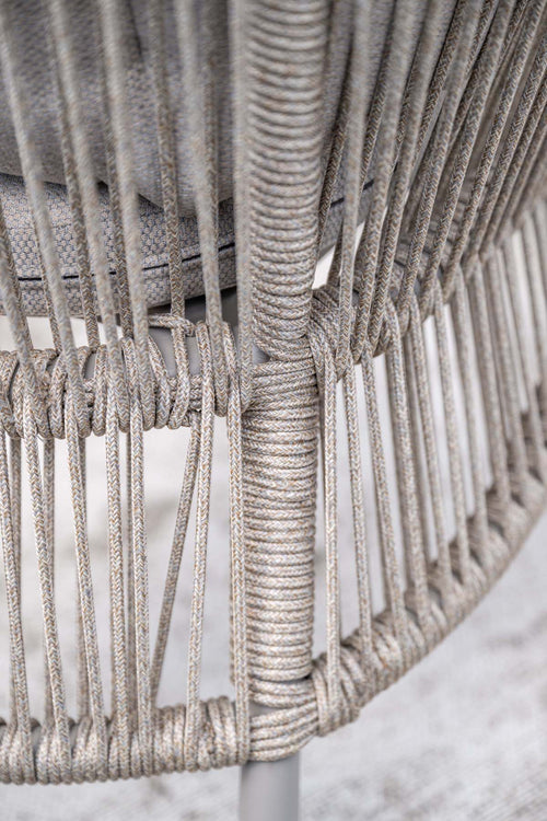 Garden Impressions Prato tuinstoelen set van 4 taupe rope