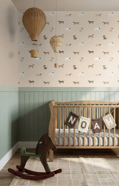 ESTAhome behang honden beige - 50 x 900 cm - 132019