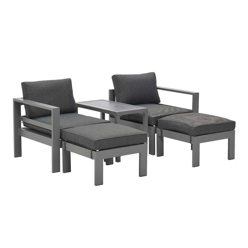 Bolsena balkonset - 5-delig - arctic grey - reflex black - vtwonen shop