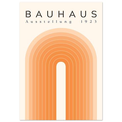 Artfulprints Poster Bauhaus - Orange rainbow   - 70x100 cm - Oranje