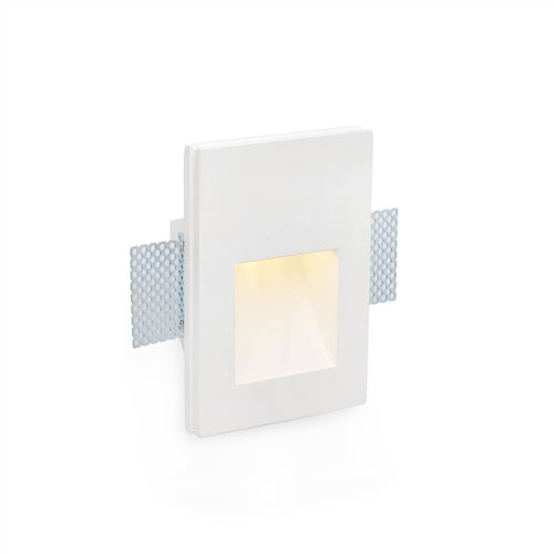 Faro Plas-3 - LED 1 Light Indoor Wandinbouwlamp Wit Gips