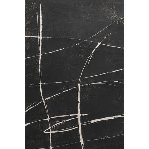 Kare Design Schilderij Sketch 120x120cm zwart