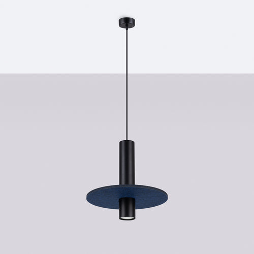 Sollux Lighting Hanglamp PELTA 1 zwart/navy - 30x30x126cm