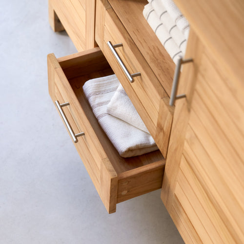 Tikamoon Massief teakhouten badmeubel 125 cm - Naturel - vtwonen shop