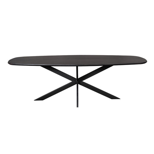 Starfurn Eettafel Ferris - Deens Ovaal Zwart Hout - 280x120x76cm