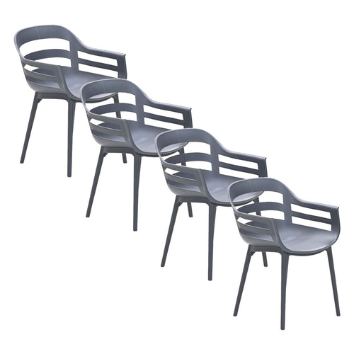 Garden Impressions tuinstoel Sunny donker grijs - set van 4 - vtwonen shop