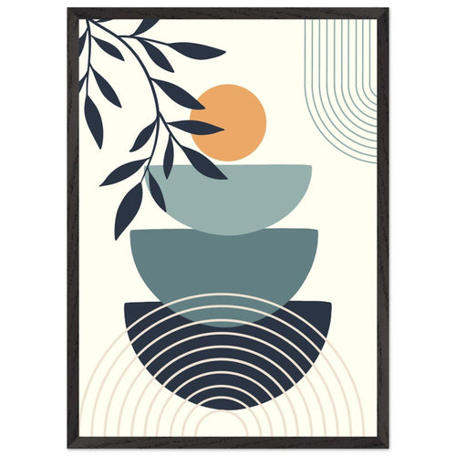Artfulprints Poster met Lijst Boho – Sunrise layers   - 50x70 cm - Meerkleurig