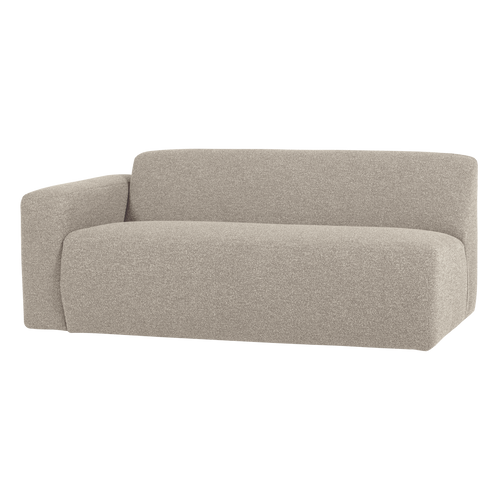 WOOOD 2-zits bank arm links Mojo Base - Bouclé - Beige - 74x185x97