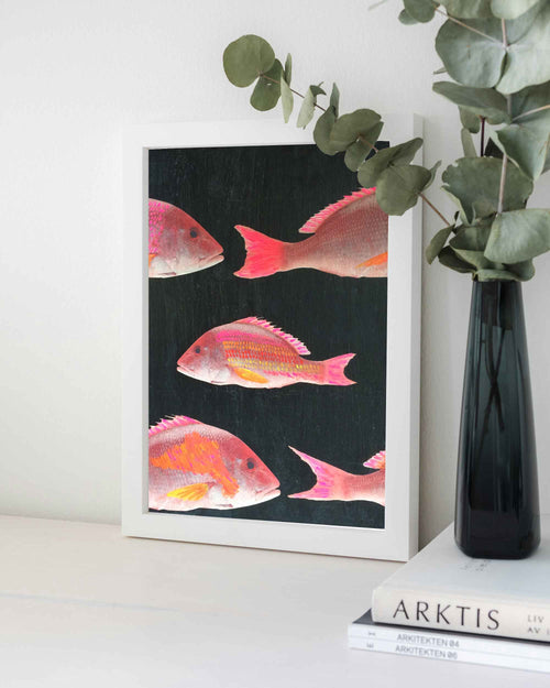 Catchii poster Fluor visjes - meerkleurig - 297x210 cm
