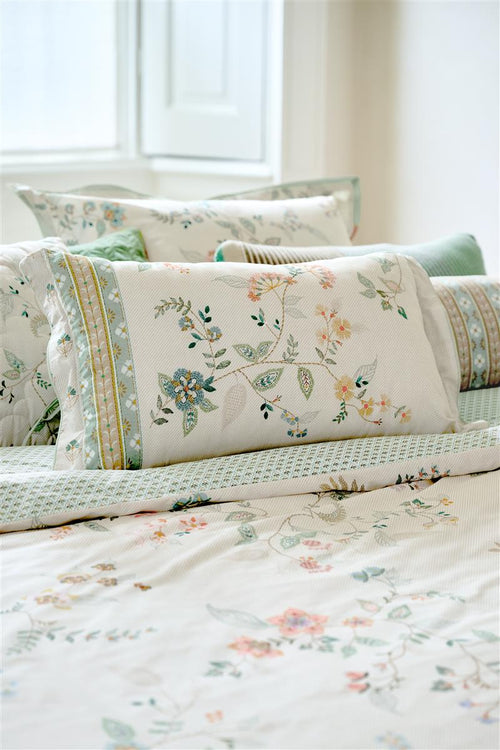 Pip Studio decoratiekussen Kili Flower - 35x60 cm - wit