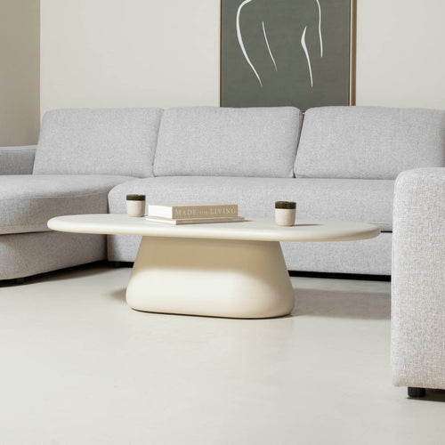 DÉJA Living Salontafel Riva Ovaal - Eco Composiet - 120x65x39cm - vtwonen shop