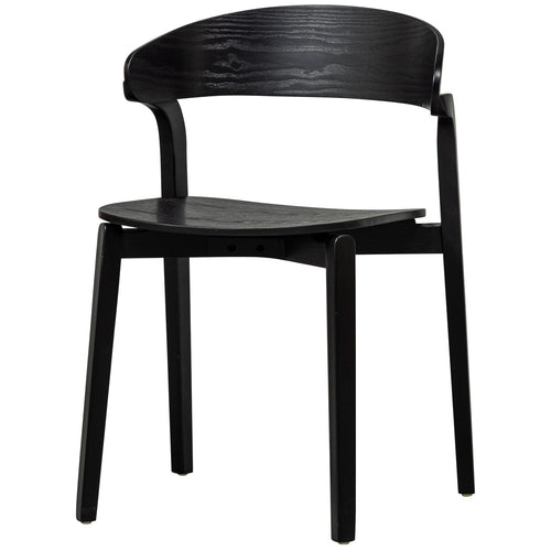 WOOOD eetkamerstoelen Cras - Essenhout - Zwart - Set van 6 - vtwonen shop