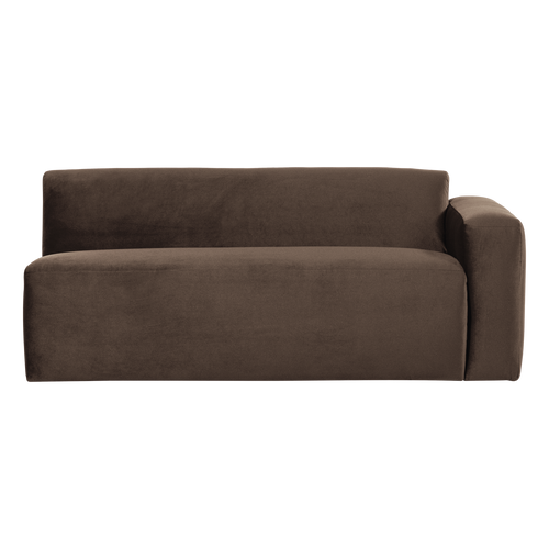WOOOD 2-zits bank arm rechts Mojo Base - Velvet - Bruin - 74x185x97
