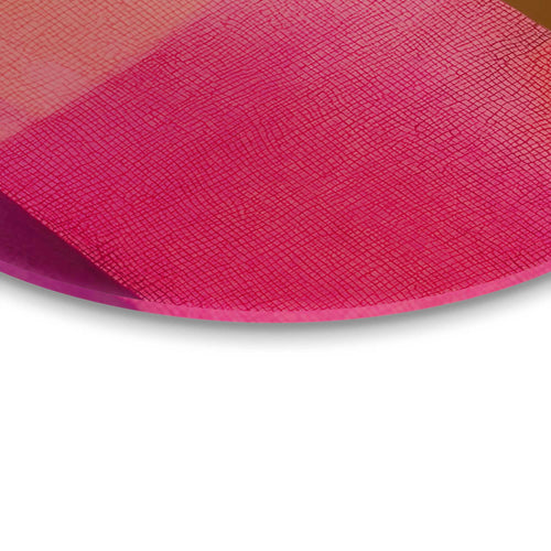 Reinders Roze tinten I glasschilderij -  roze - woonkamer - Ø 70cm