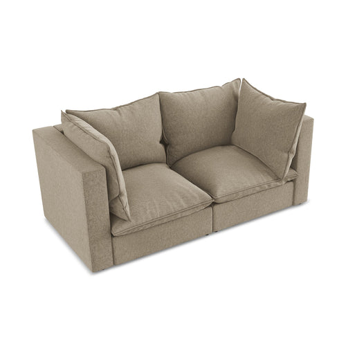 LaMiaSofa Tweezits modulaire bank Ravenna - velours - beige - 180x90x77