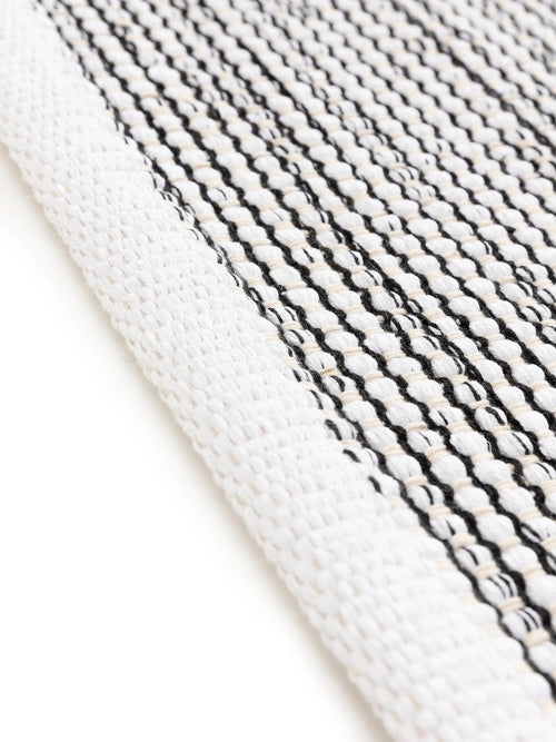 benuta katoenen vloerkleed Ron - beige/zwart - 350x450 cm