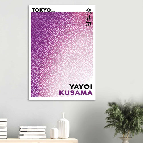 Artfulprints Poster met Lijst Yayoi Kusama - Purple Tokyo 1998   - 30x40 cm - Paars