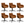 Furnhouse eetkamerstoelen armleuning Marco - Cognacbruin - Leer - Set van 6