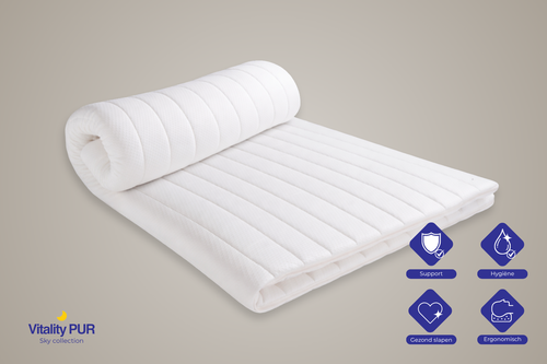Vitality Pur - SKY Memory Foam Topper - Ademend & ondersteunend - 90x200cm