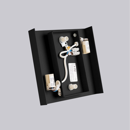 Sollux Lighting Wandlamp VANTA zwart - 15x2,4x15cm