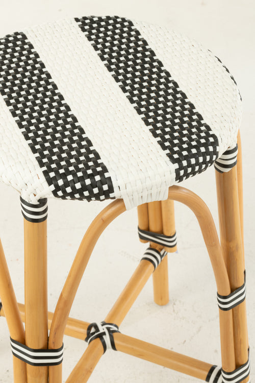 J-Line barkruk Live - rotan/kunststof - naturel/zwart - vtwonen shop