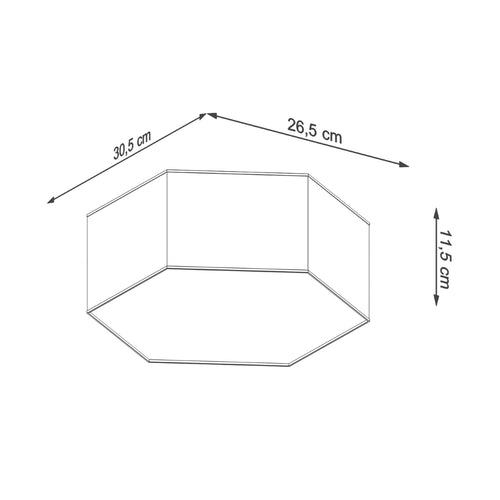 Sollux Lighting Plafondlamp SUNDE 11 wit - 30,5x26,5x11,5cm