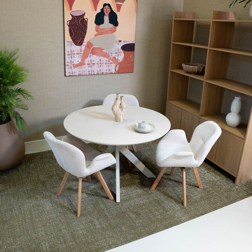 DÉJA Living Eettafel Gimo - Rond Beige - 120x120x76cm