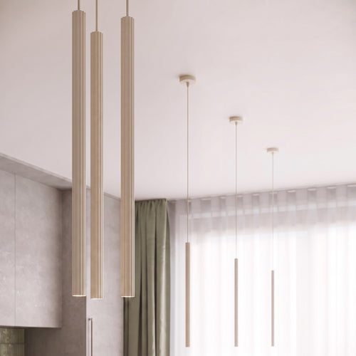 Sollux Lighting Hanglamp ARCHE 1 beige - 8x8x120cm