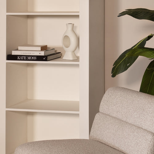 Giga Meubel Vakkenkast Fiene - MDF/Beton Ciré - Beige - 80x38x210cm - vtwonen shop