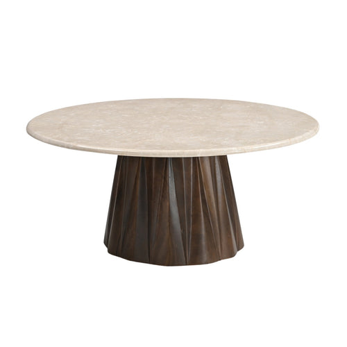 Giga Meubel Salontafel Faiza - Rond - Marmer - 90cm - vtwonen shop